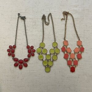 Elegant Multi-Color Statement Necklace Set